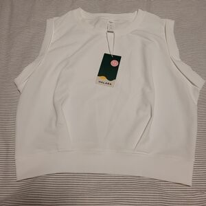 New Halara White Crop Top Large